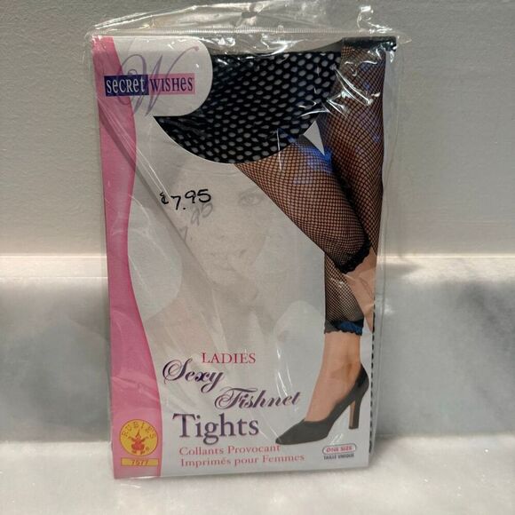 Lot Of 4 NWT Nine West Thi-Hi West Loop & Secret Wishes Tights Black Medium - Picture 5 of 5